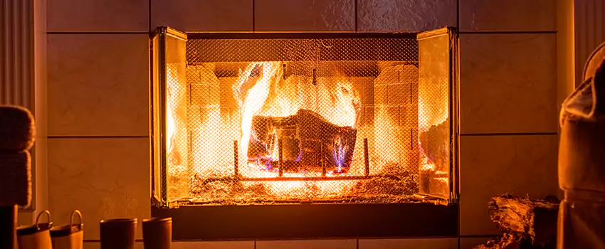 Mendota Hearth Landscape Fireplace Installation in North Bethesda, Maryland