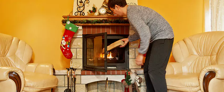Rusted Metal Fireplace Restoration in North Bethesda, Maryland